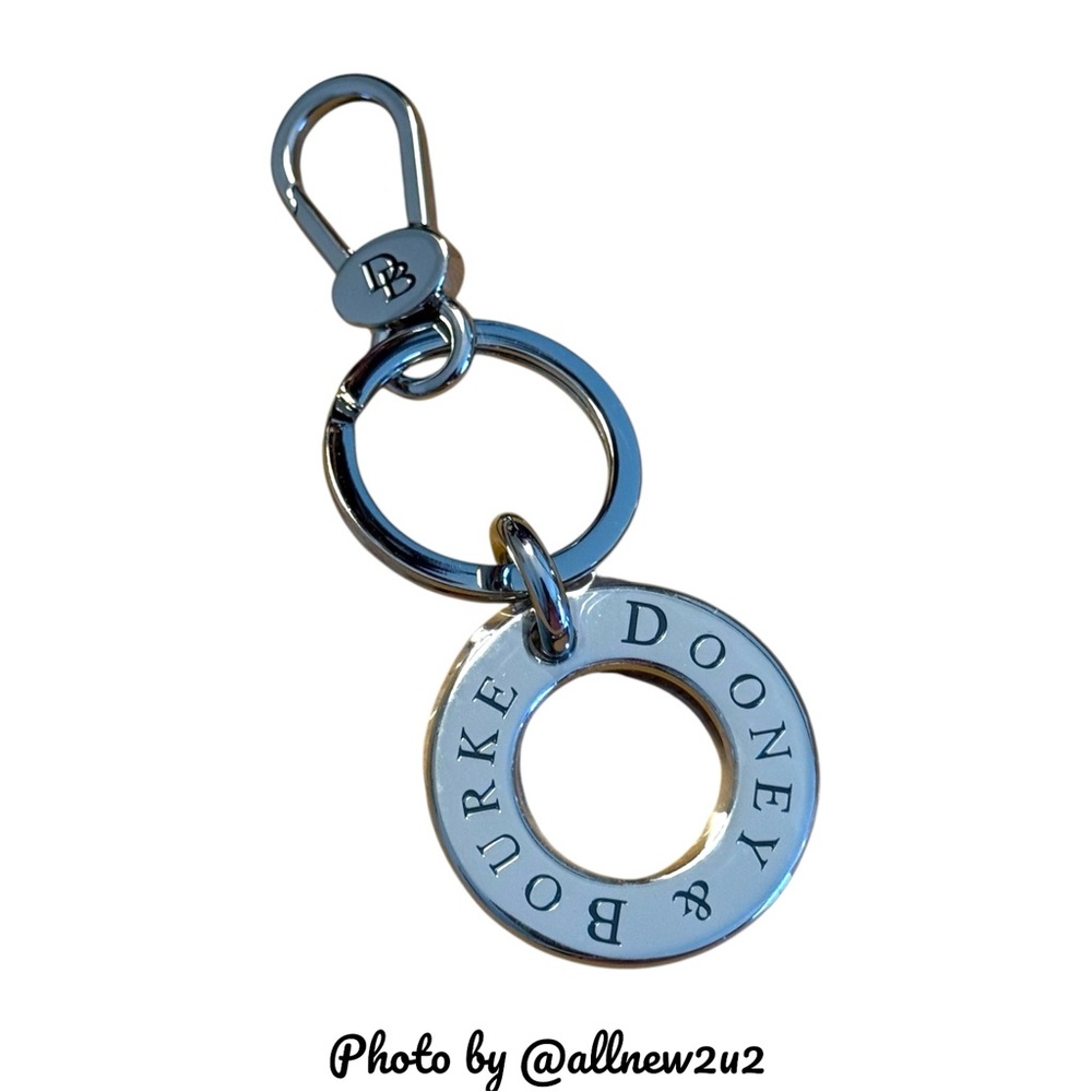 Dooney & Bourke Silver Ring Key Holder Key Fob Keychain